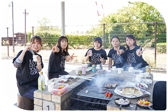 KOBE DECO GIRLS 集合!BBQ大会開催