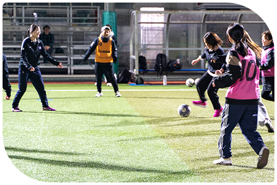 女性のためのサッカー教室に参加しました