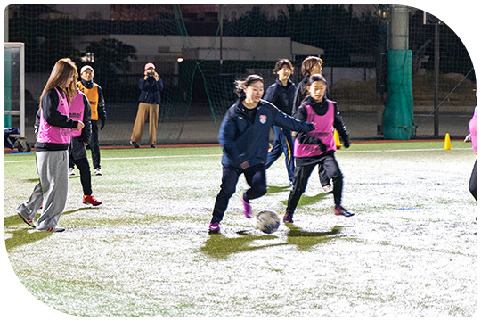 女性のためのサッカー教室に参加しました