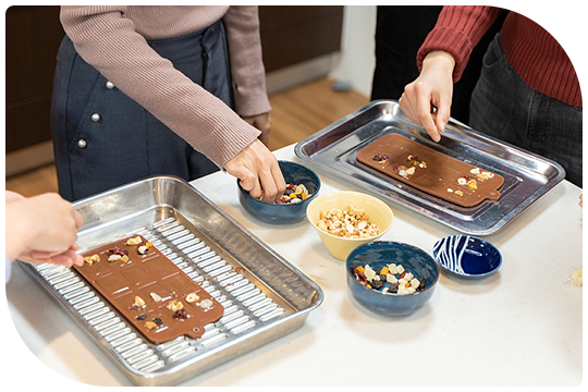 バレンタインスイーツの料理教室開催