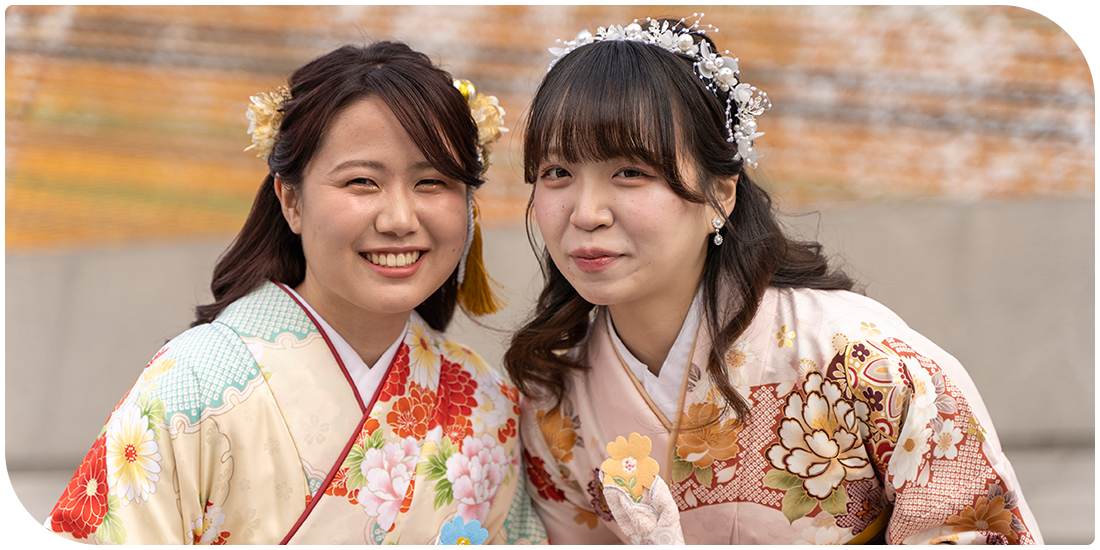 学位記授与式前に撮影させていただきました