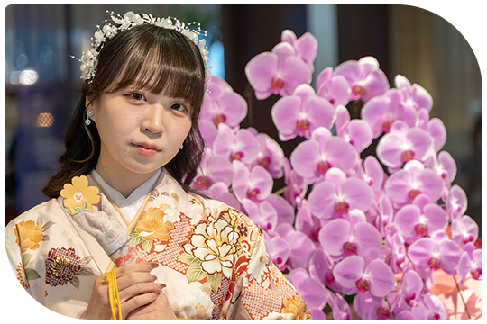 学位記授与式前に撮影させていただきました