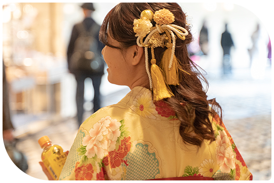 学位記授与式前に撮影させていただきました