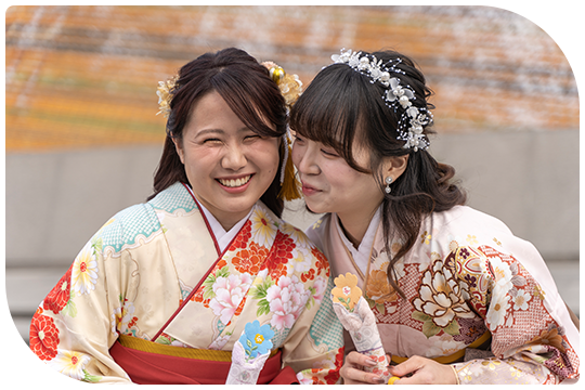 学位記授与式前に撮影させていただきました