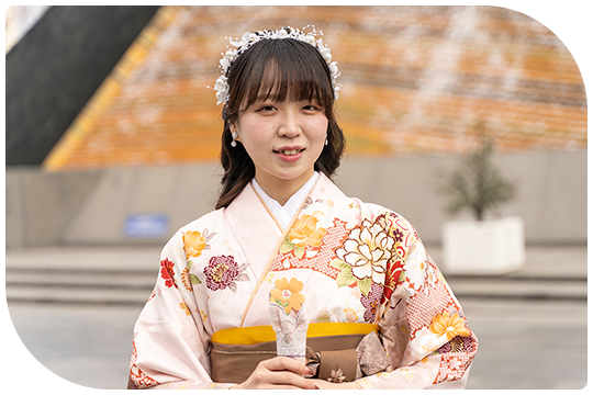 学位記授与式前に撮影させていただきました